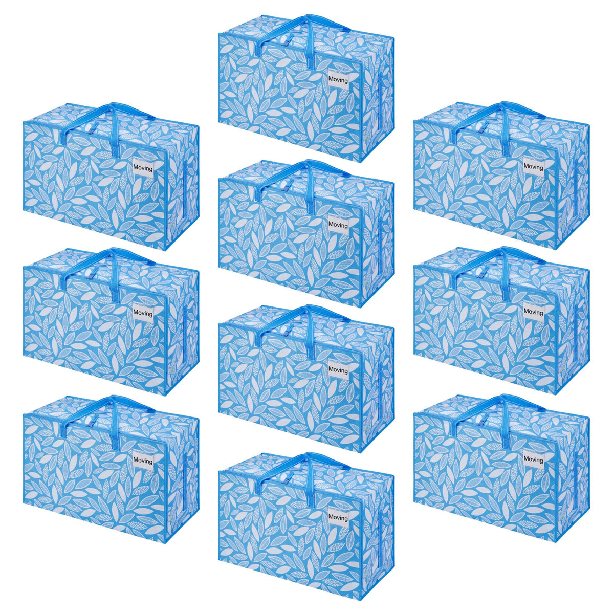 VENO 10 Pack Heavy-Duty Oversize Large Storage Bag with Zips for Moving, Clothes Storage, Laundry Bag, Packing, House Solutions, Water-Resistant