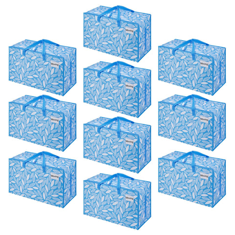 VENO 10 Pack Heavy-Duty Oversize Large Storage Bag with Zips for Moving, Clothes Storage, Laundry Bag, Packing, House Solutions, Water-Resistant