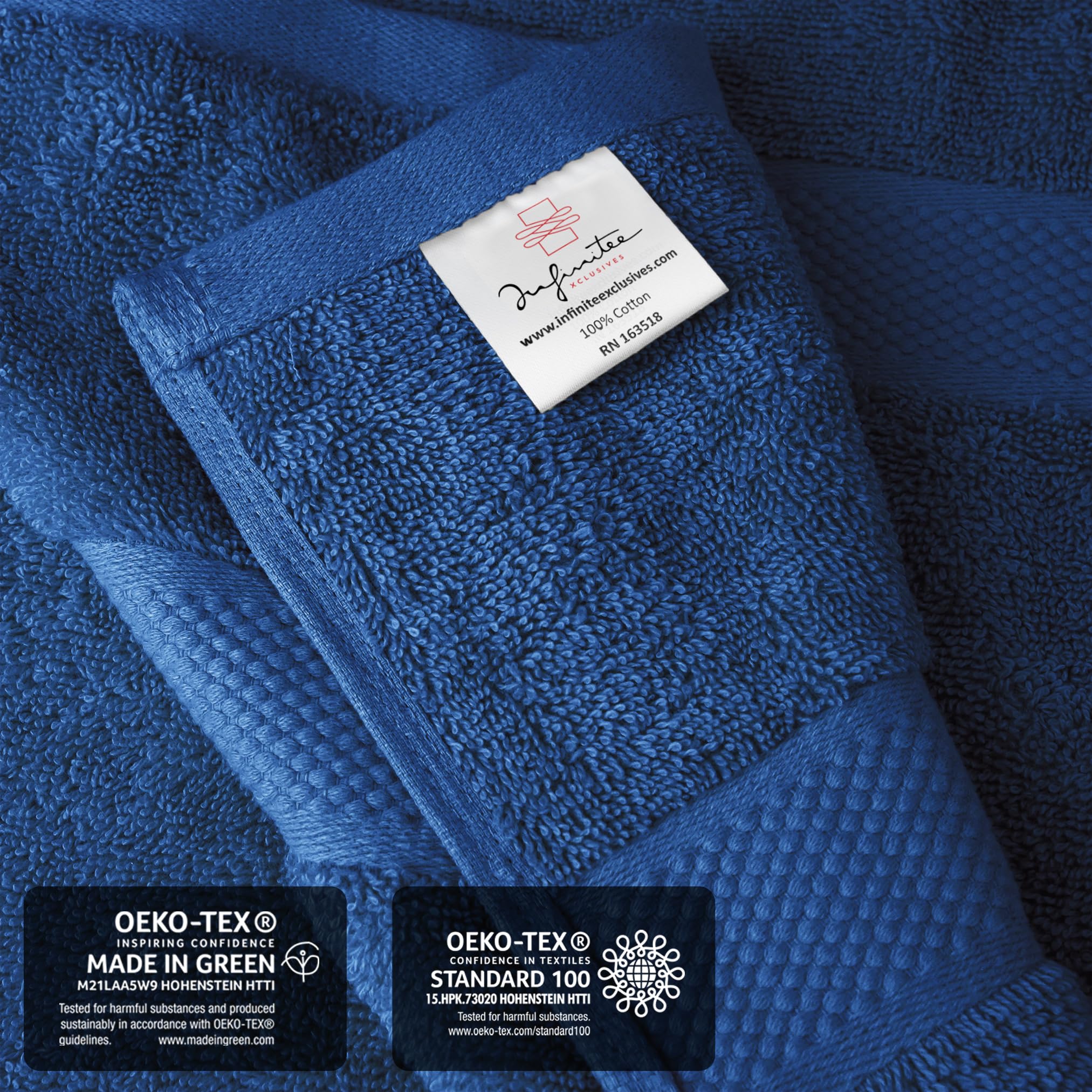 Infinitee Xclusives Bath Sheets Extra Large - 2 Pack, 600 GSM - 90 x 180 cm