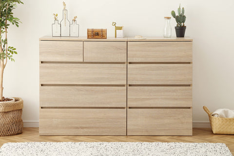 Iris Ohyama, Dresser/Chest of Drawers/Wooden Chest of Drawers/Dresser with 5 Drawers Runner, Easy Assembly, Modern Design, Office, Living Room