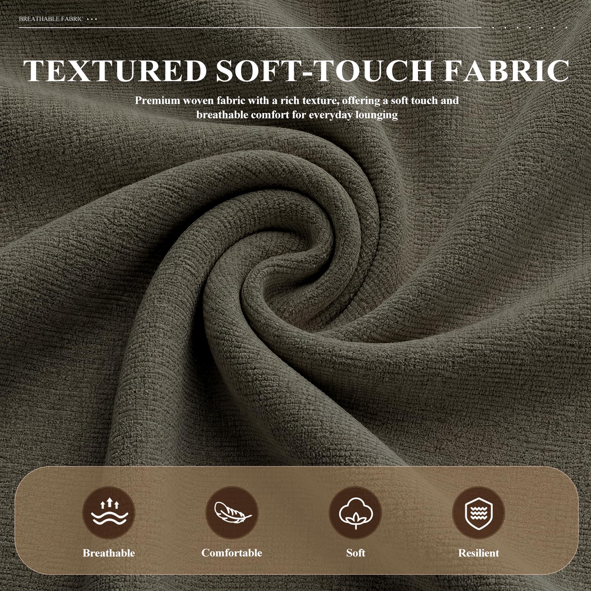 Barrel Swivel Accent Chair with Hidden Storage, 360° Rotating Lounge Chair, Upholstered Breathable Fabric, High Density Foam Seat
