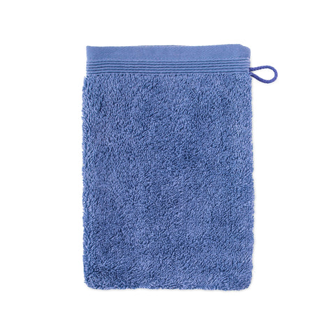 möve Superwuschel wash glove 15 x 20 cm made of 100% cotton, cornflower
