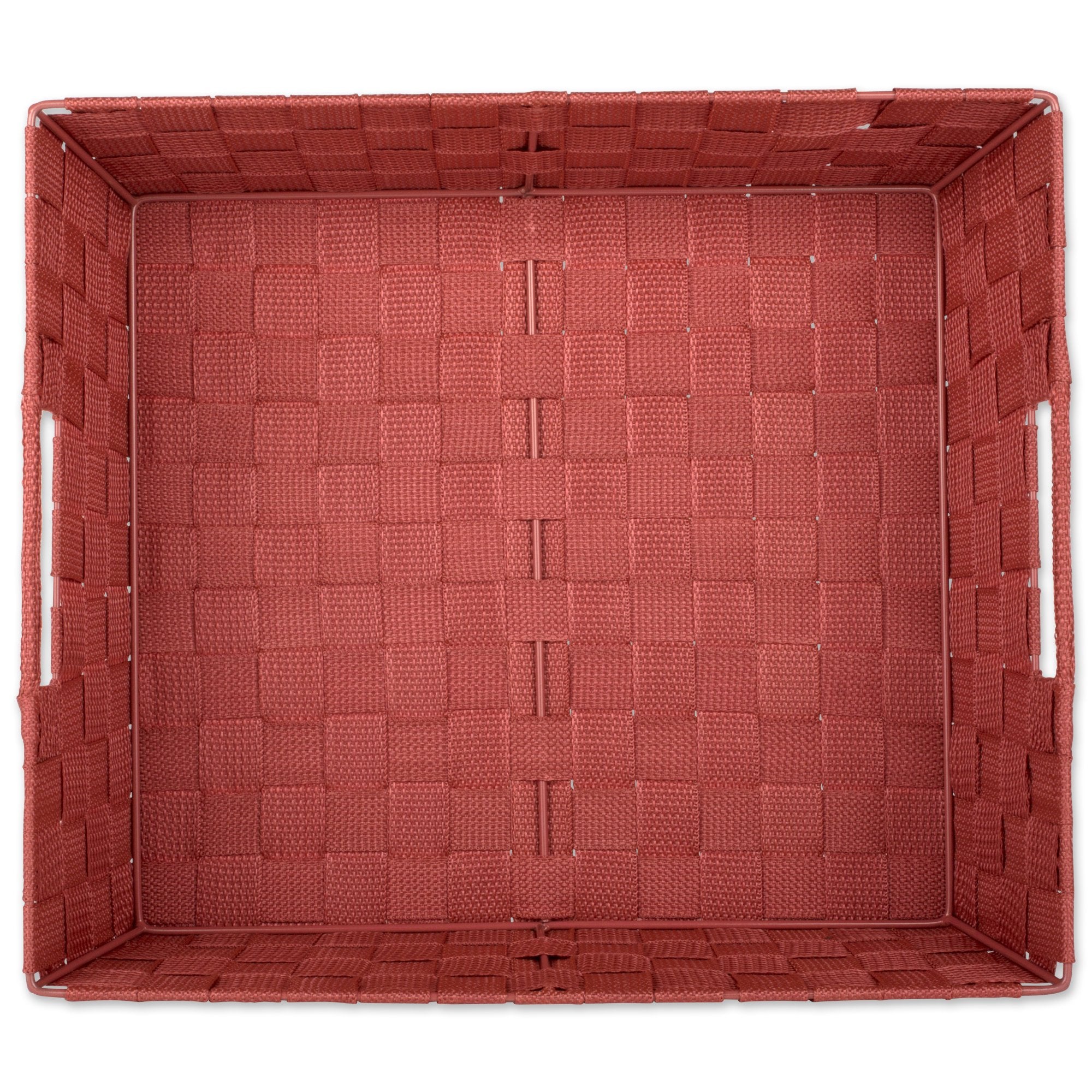 DII Woven Nylon Trapezoid Storage Bin, for Home, Office, Closets, & Everyday Storage Needs, Rust, Tray