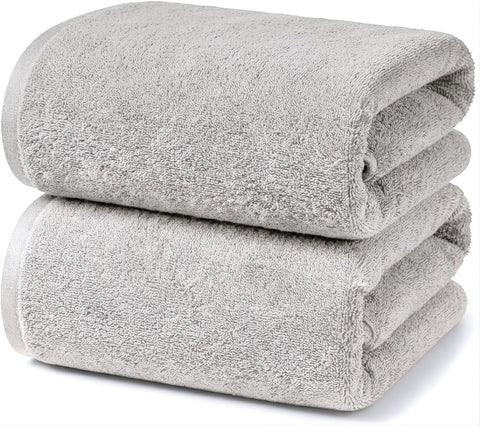 Ruggeri, Set 2 Bath Towels 70x140 cm, Cotton, Grey