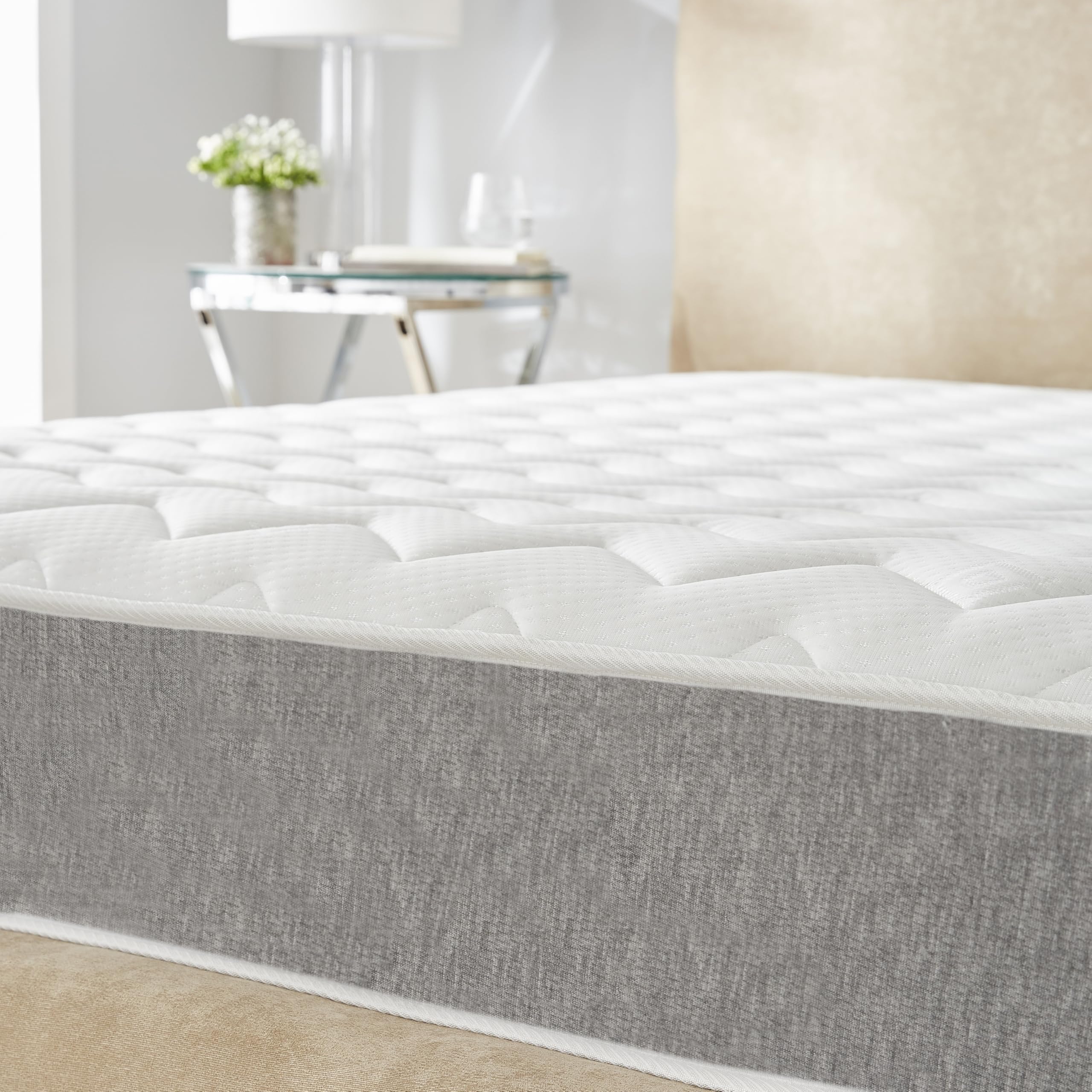 Starlight Beds Essentials Shorty Mattress, Zig Zag Soft Comfort Sleep Surface, 7.5 Inch Deep with Memory Foam Layer & Springs