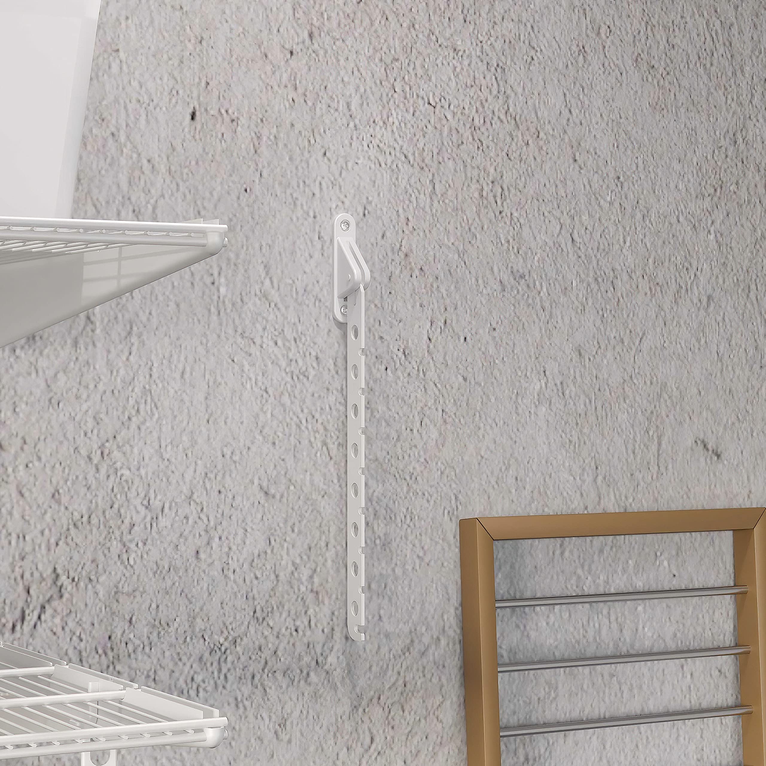 Emuca - Folding Coat Hanger Bars for a Jagmet Wardrobe, White Painted, Steel