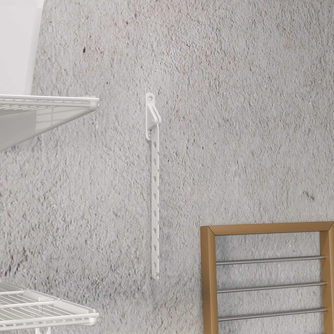 Emuca - Folding Coat Hanger Bars for a Jagmet Wardrobe, White Painted, Steel