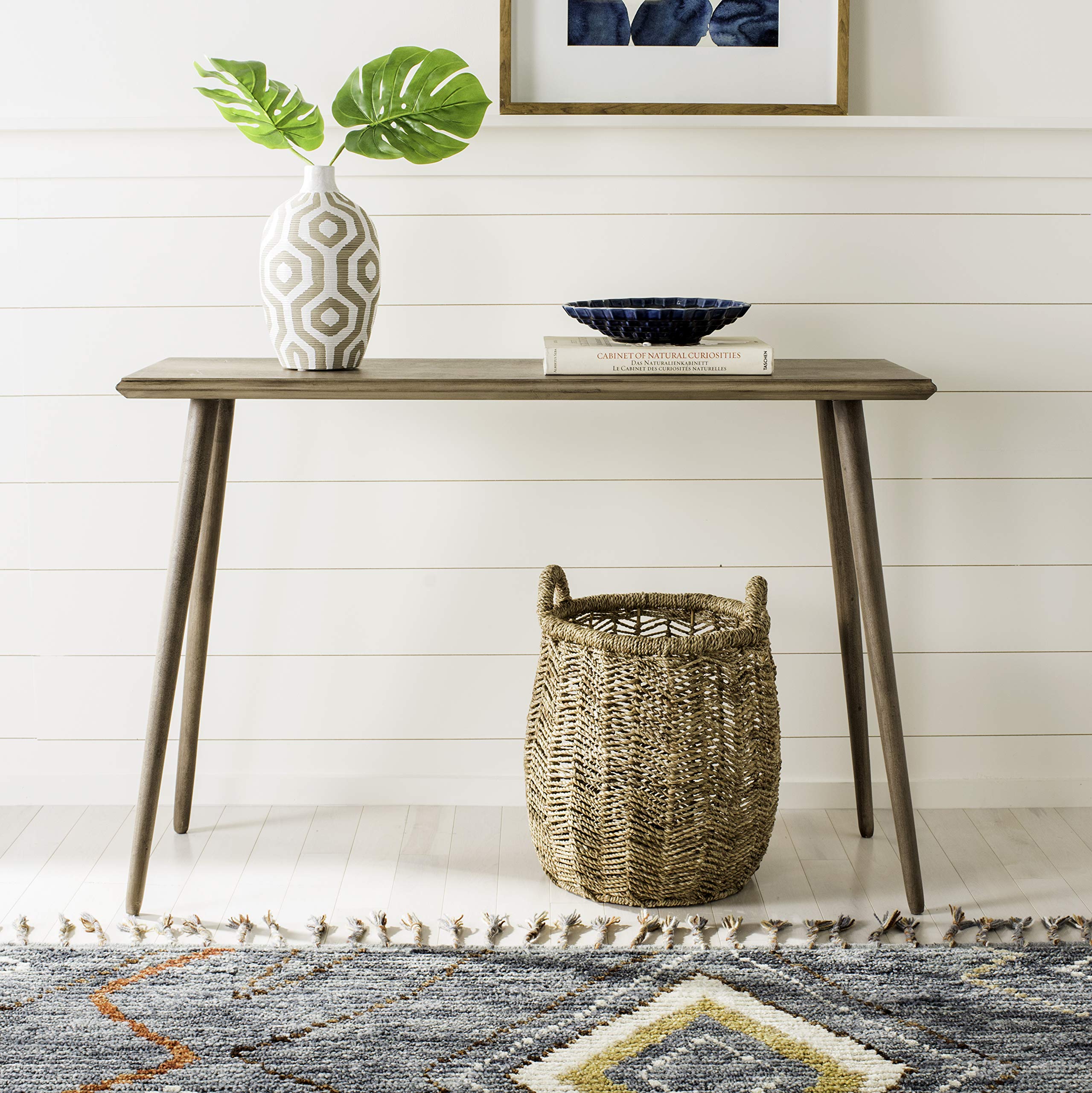 SAFAVIEH Modern Wooden Accent Table, in Chocolate, 40 X 120 X 80