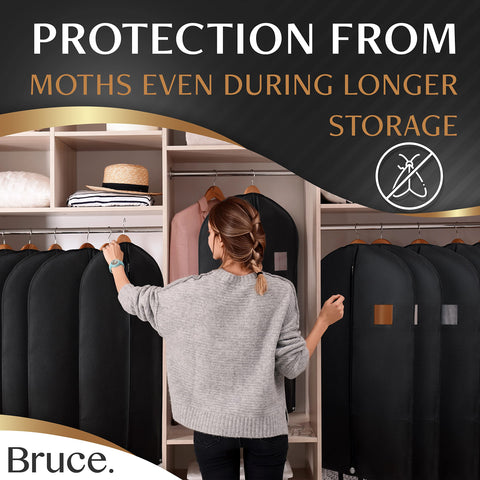 Bruce.® 6x Garment Bags 3x100 & 3x120 cm – Black