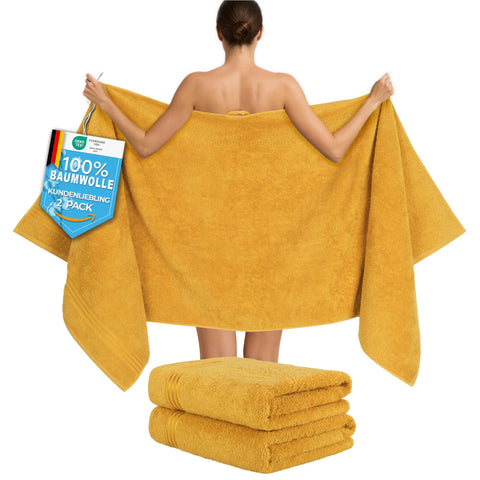 Hammetex Bathrobe 100% Cotton Unisex for Men and Women Quality 400 g/m² Quality Soft Absorbent Terry Towelling Bathrobe for Couples with Pockets