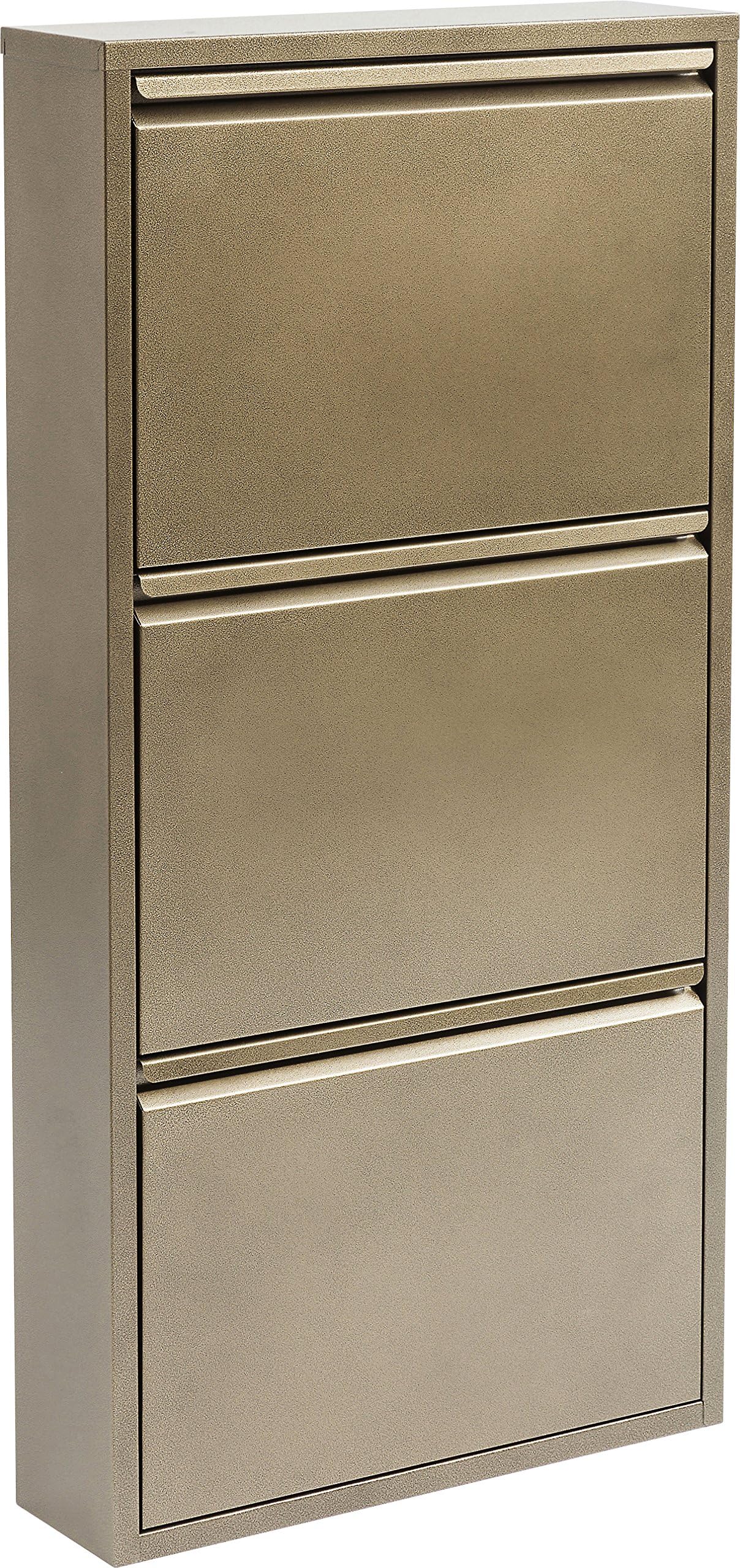 Kare Design Shoe Cabinet Caruso, 3 flaps, bronce, 103x50x14 cm