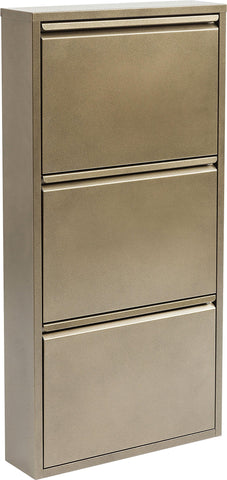 Kare Design Shoe Cabinet Caruso, 3 flaps, bronce, 103x50x14 cm