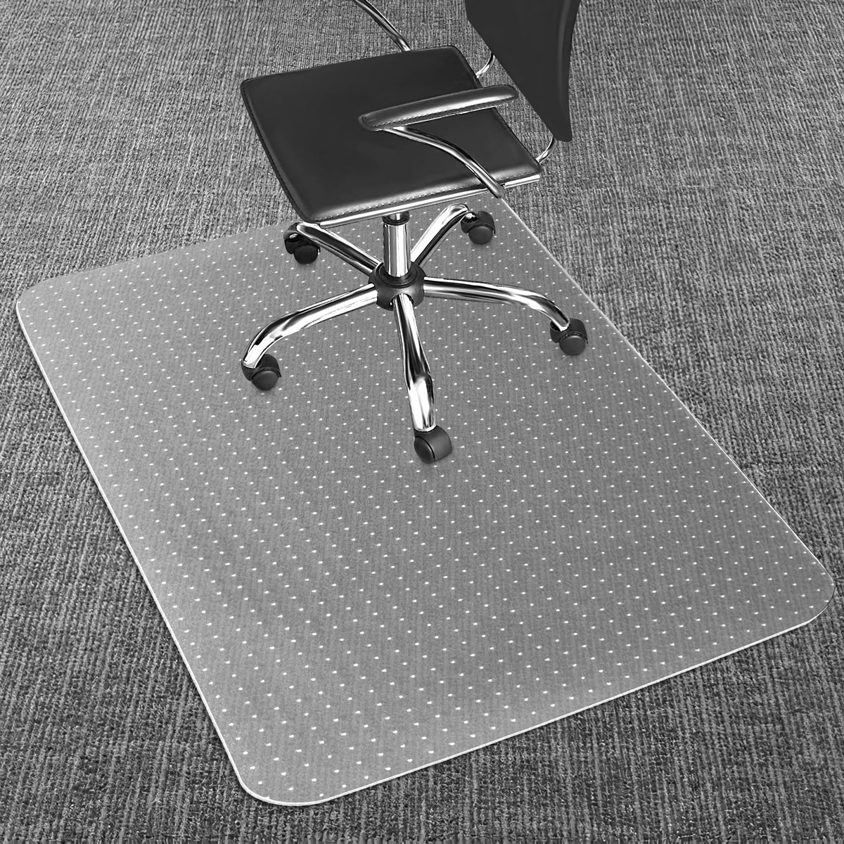 LeapYouth 90x120 cm Office Chair Mat for Carpets, Heavy Duty Computer Chair Mat for Low and Standard Pile Carpeted Floors