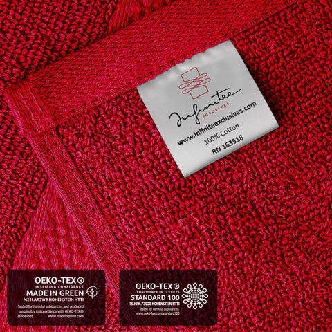 Infinitee Xclusives 100% Cotton Luxury Wash Cloths for Showering - 12 Pack