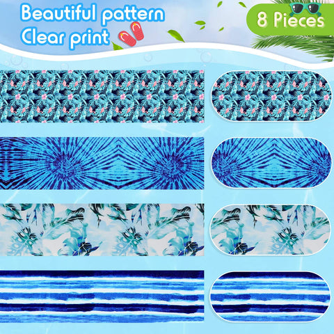 Boao 8 Pack Towel Bands for Beach Chairs Clips Pool Lounge Cruise Chair Strap Holder Elastic Windproof Accessories Summer
