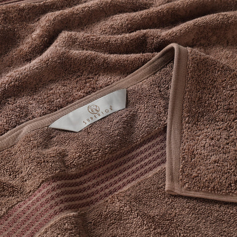 Superior, Cotton, Mocha, 6 Piece Towel Set