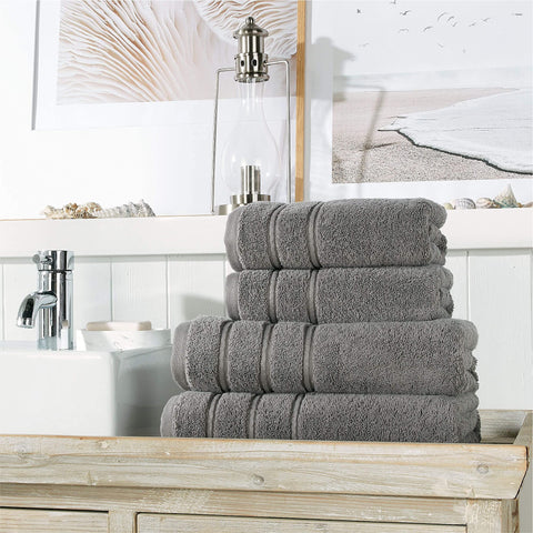Christy Antalya Large Bath Towels | Set of 4 | 100% Turkish Cotton | 600GSM | Soft Plush Luxury Towel Set | 2 Bath Towels 2 Hand Towels | Quick Dry