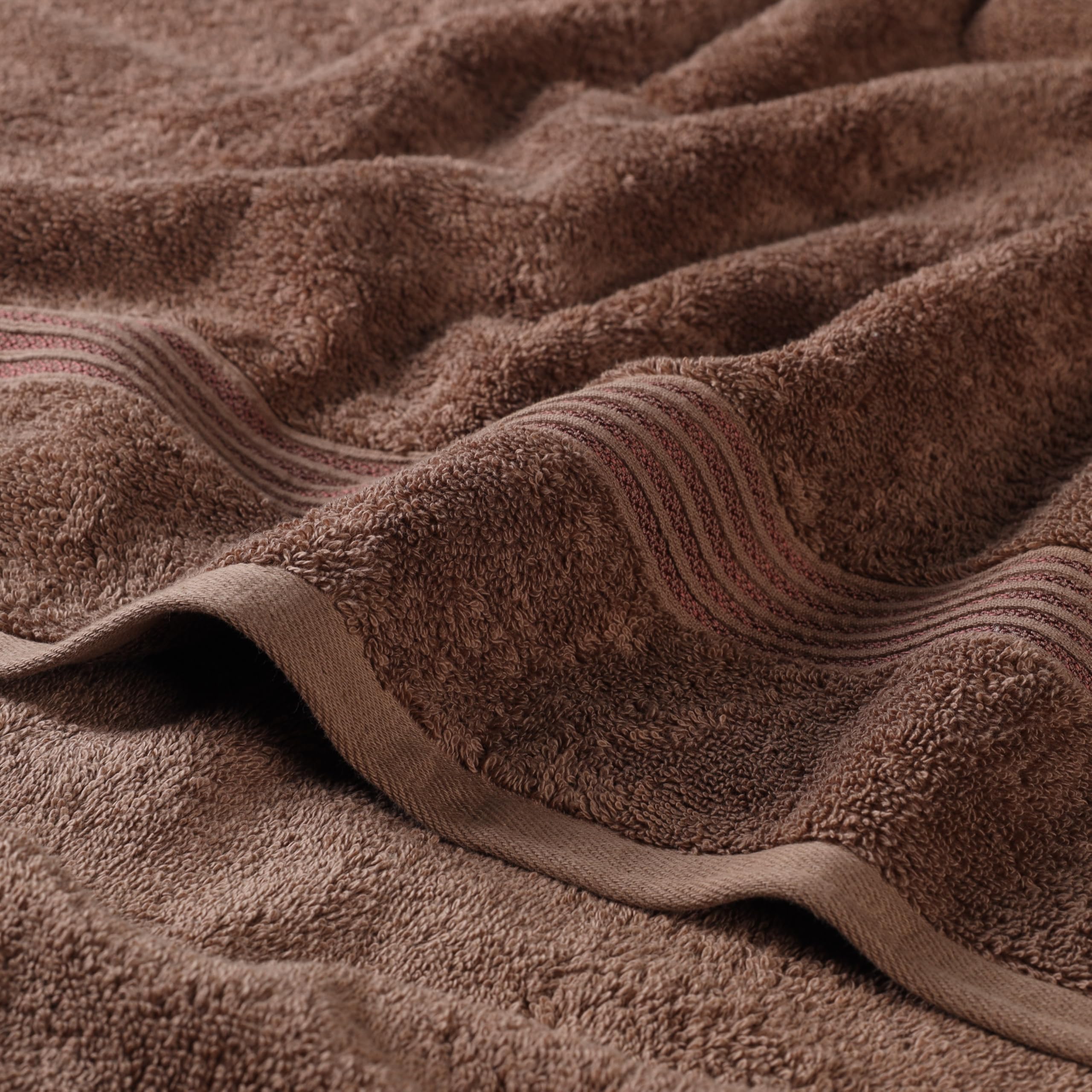 Superior, Cotton, Mocha, 6 Piece Towel Set