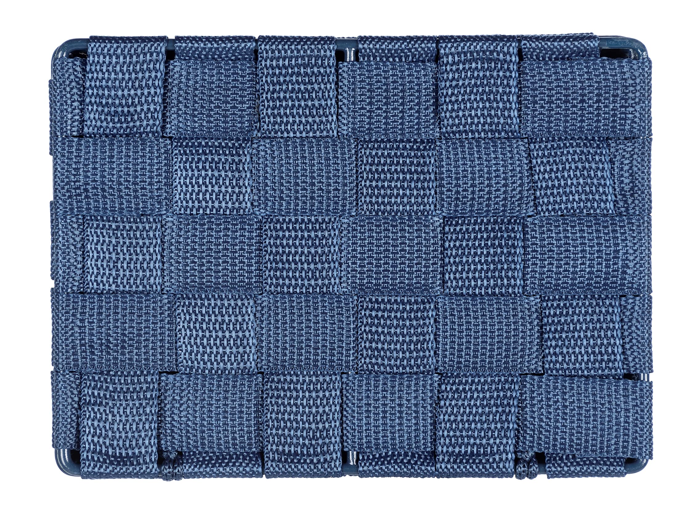 WENKO Adria Storage Basket with Lid Dark Blue Polypropylene 19 x 10 x 14 cm Dark Blue