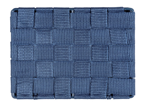 WENKO Adria Storage Basket with Lid Dark Blue Polypropylene 19 x 10 x 14 cm Dark Blue