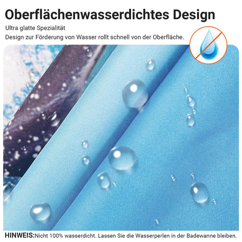Lerores Shower Curtain 220 x 180 cm, Gravel Desert Anti-Mould Textile, Weighted Hem, Water-Repellent