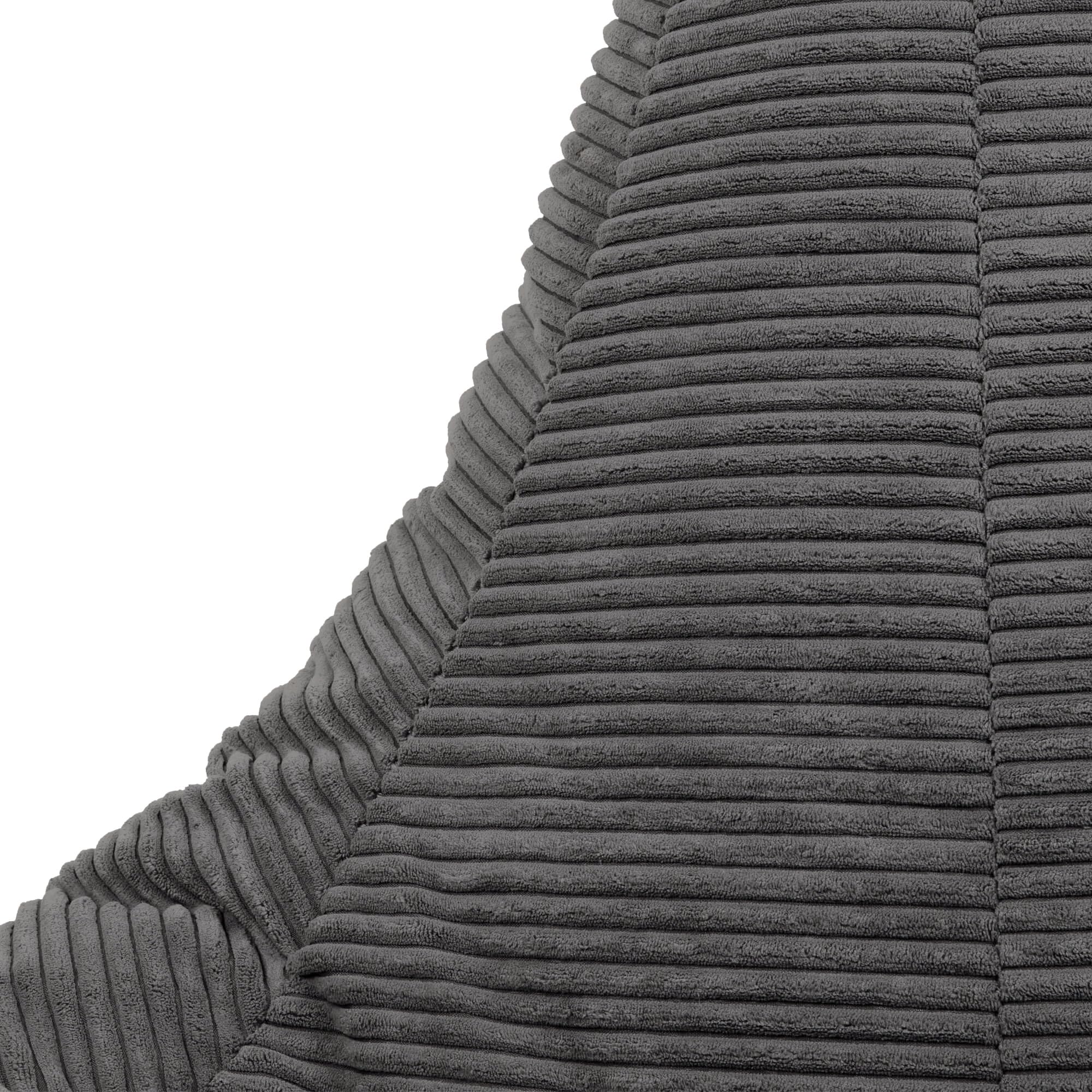 icon Dalton Cord Bean Bag & Footstool with Filling Included, Grey