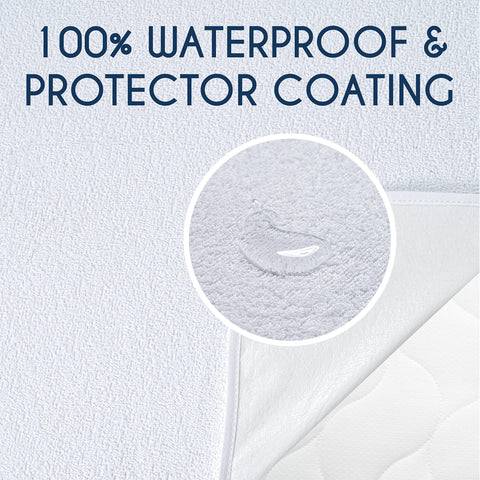 Dreamzie Mattress Protector Waterproof with 4 Elastic Corners - Made in EU - OEKO-TEX® Certified- For Mattress 80 x 200 cm
