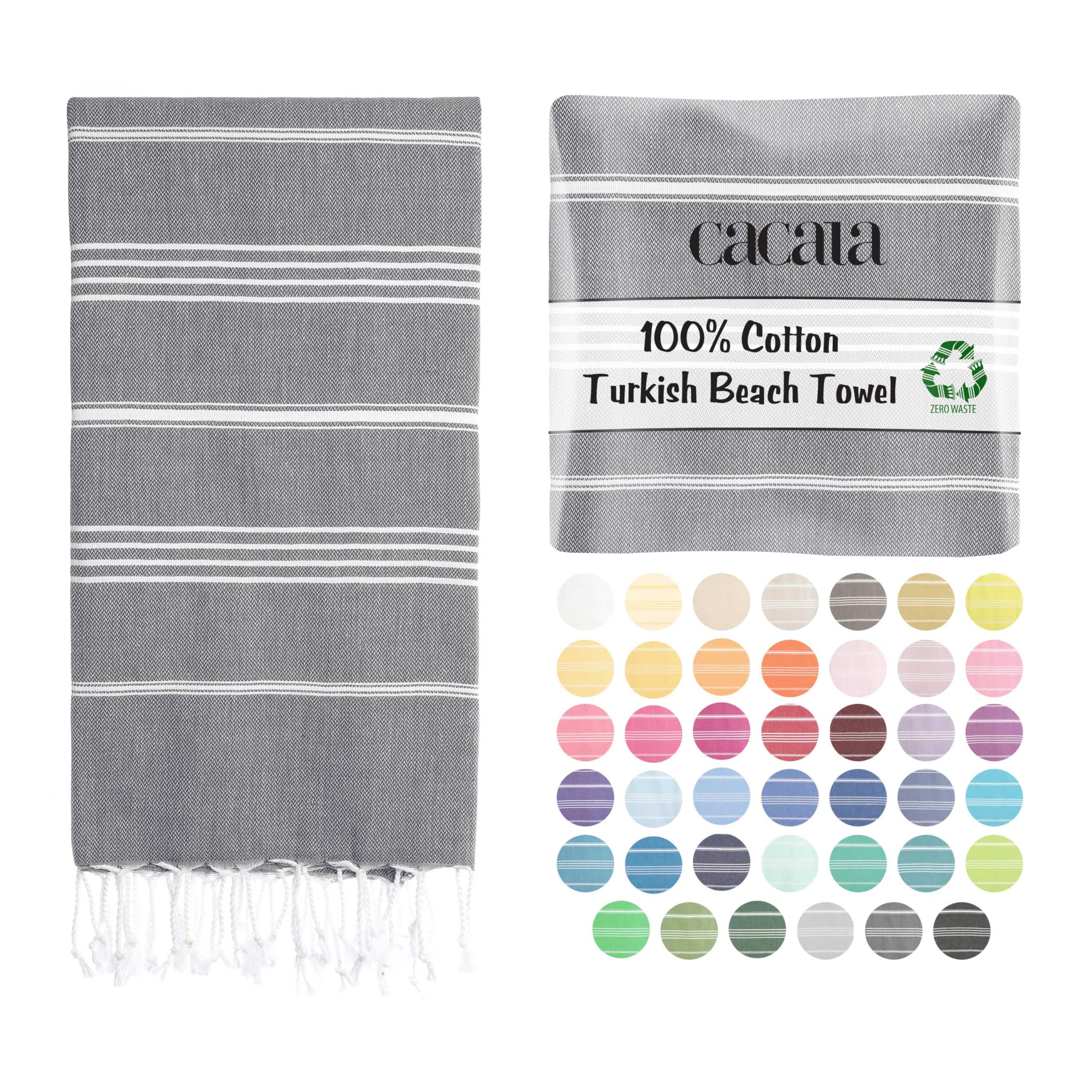 Cacala Pure Series, Cotton, Gray, 37" x 70"