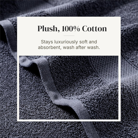 Modern Threads Pax 6-Piece Reversible Yarn Dyed Jacquard Towel Set - Bath Towels, Hand Towels, & Washcloths - Super Absorbent & Quick Dry