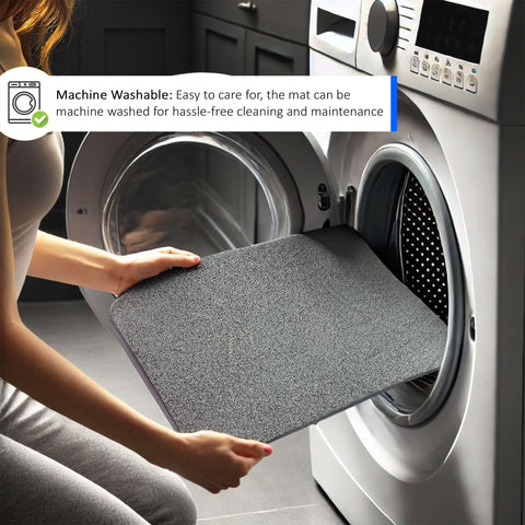 Loofah Shower Mat, Non Slip PVC Spaghetti Mat for Wet Area Inside Shower, Super Comfy Soft Matt, Quick Dry, Bacteria & Mould Resistant, Curved Edge