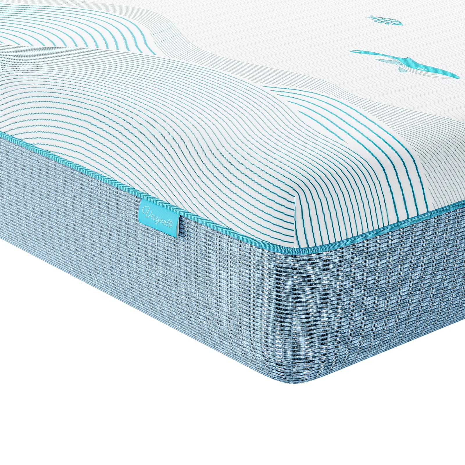 Vesgantti 20CM Ocean-Inspired Memory Foam Mattress - Double, Medium Firm