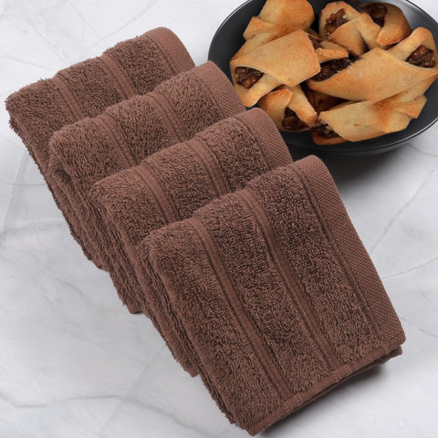 Perefly Bath Towels (30 X 50 CM) - Face & Hand Towels for Gym - Soft & Absorbent - Fast Drying Bathroom Face Cloths (Brown, 6 Pack)