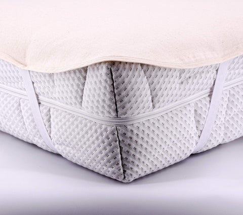 Setex kalmuck mattress protector, corner rubber, 100% cotton, classic, raw white, 2107, Cotton, natural, 90 x 200 cm