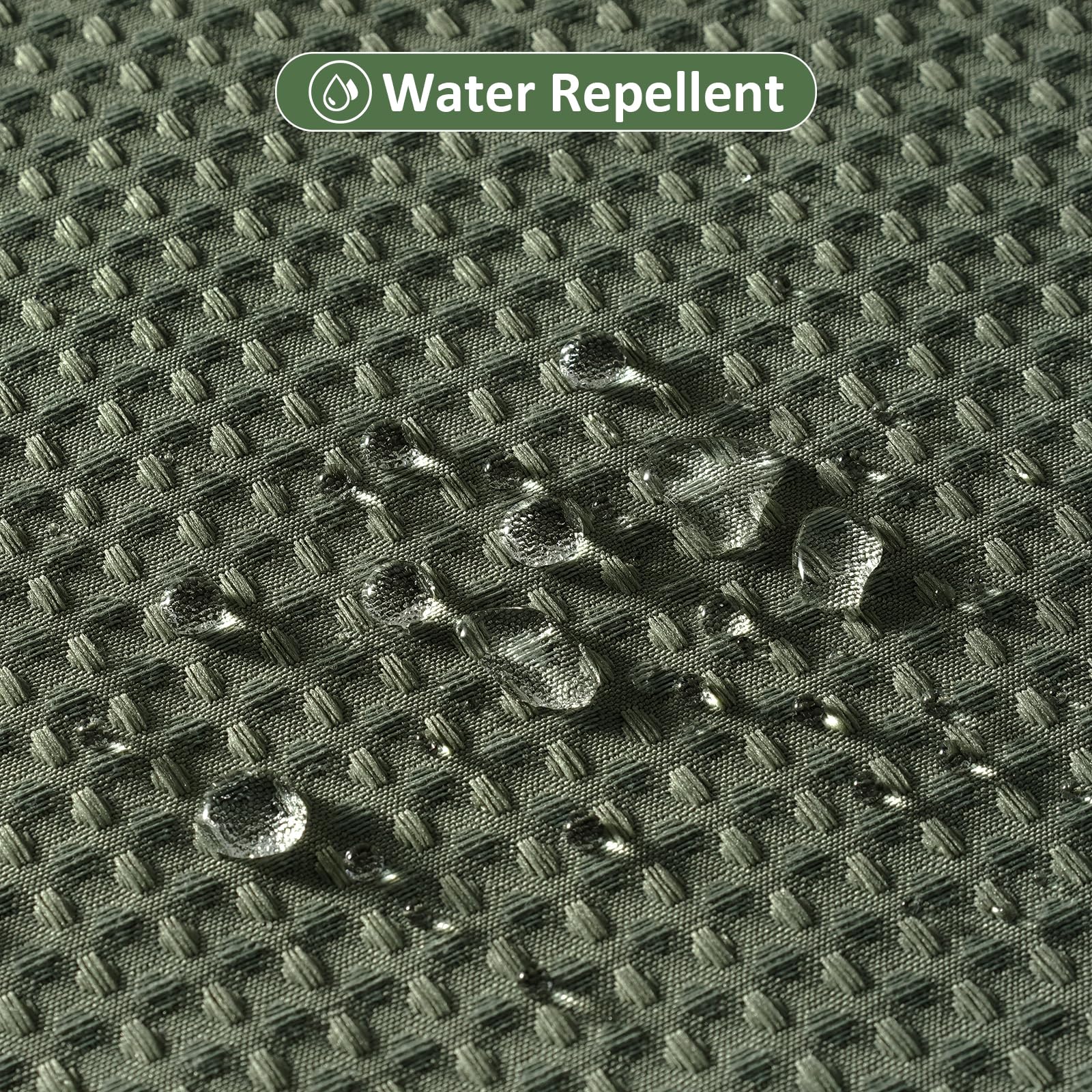 FY&XZH Heavy-Duty Waffle Weave Shower Curtain with Stainless Steel Hooks, Thick Fabric for Bathroom, Hotel, Spa & Salon-153 x 183cm (Green)