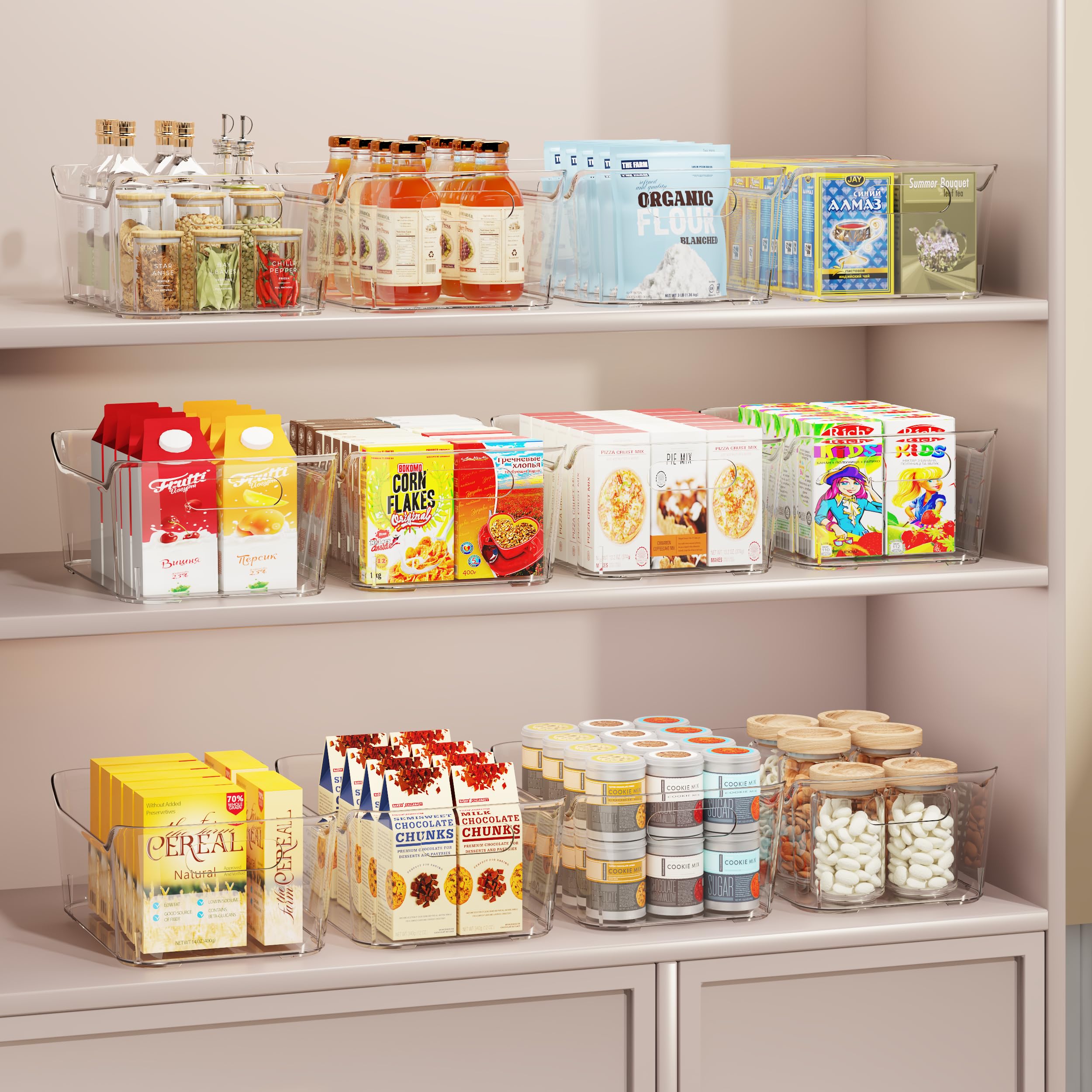MSHOMELY 8 Pack Pantry Organisers and Storage kitchen storage containers