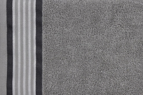 CASA COPENHAGEN He & She 2-piece large bath towel set, 90x180 cm, Pine Grey–Grey Violet, 550 g/m², designed in Denmark