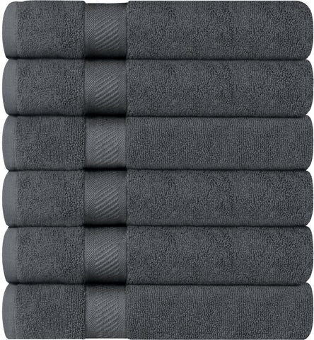 Utopia Towels 6 Pack Medium Bath Towel Set, 100% Ring Spun Cotton (24 x 48 Inches) Medium Lightweight and Highly Absorbent Quick Drying Towels