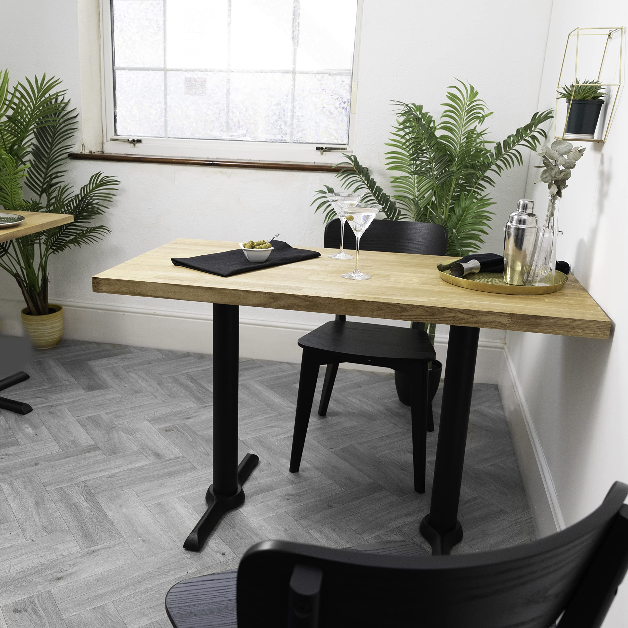 domli Solid Wood Premium Oak Table Top | 1200m x 600mm x 27mm | Top Grade European Wooden Large Square Kitchen Dining Tabletop Worktop Desktop