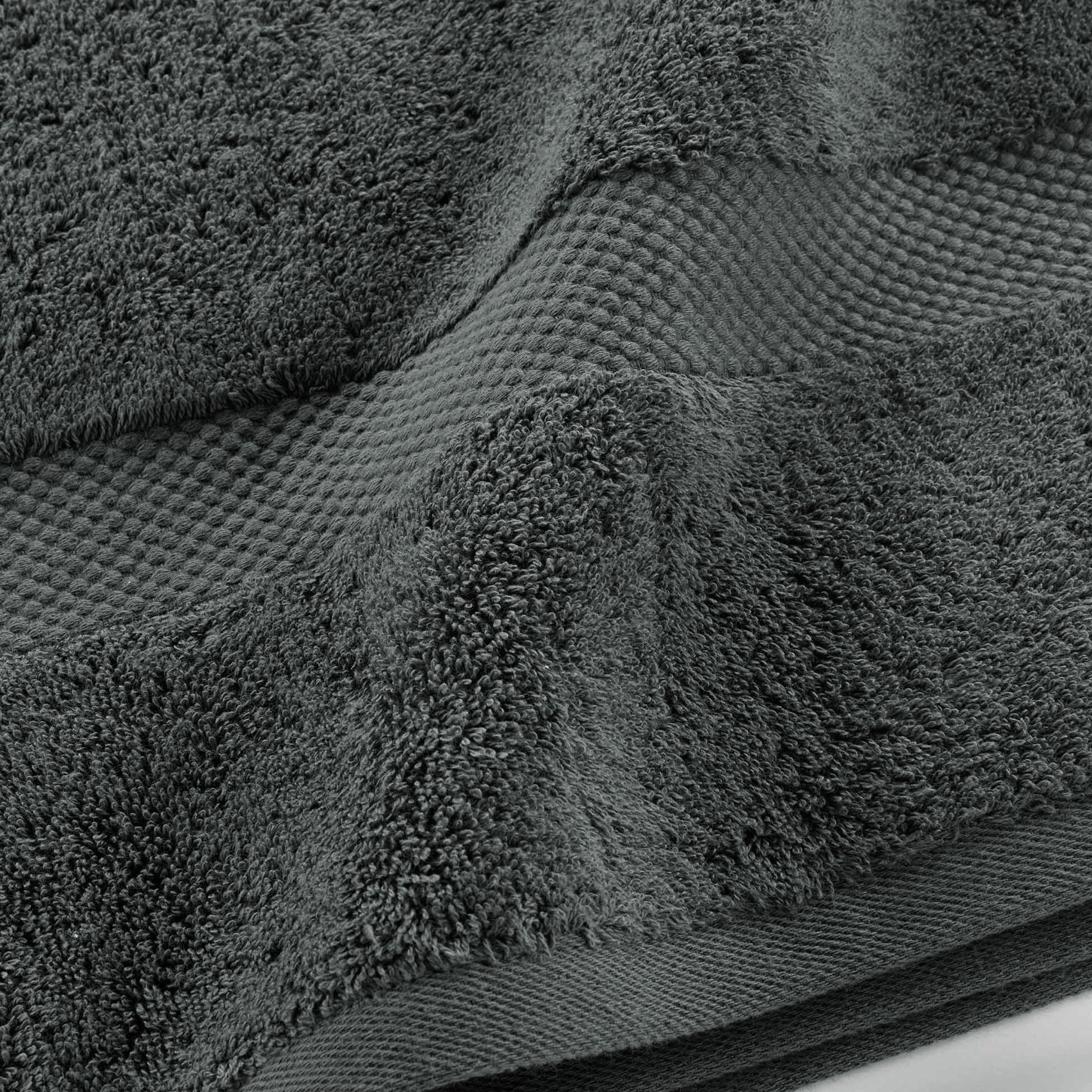 Douceur d'Intérieur, Elegance Hand Towel (50 x 90 cm) Anthracite 100% Cotton Plain