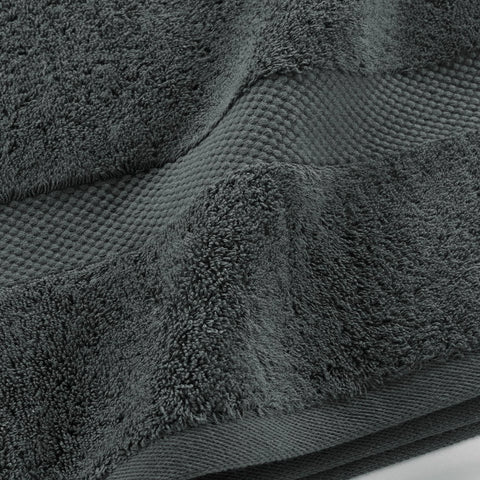 Douceur d'Intérieur, Elegance Hand Towel (50 x 90 cm) Anthracite 100% Cotton Plain