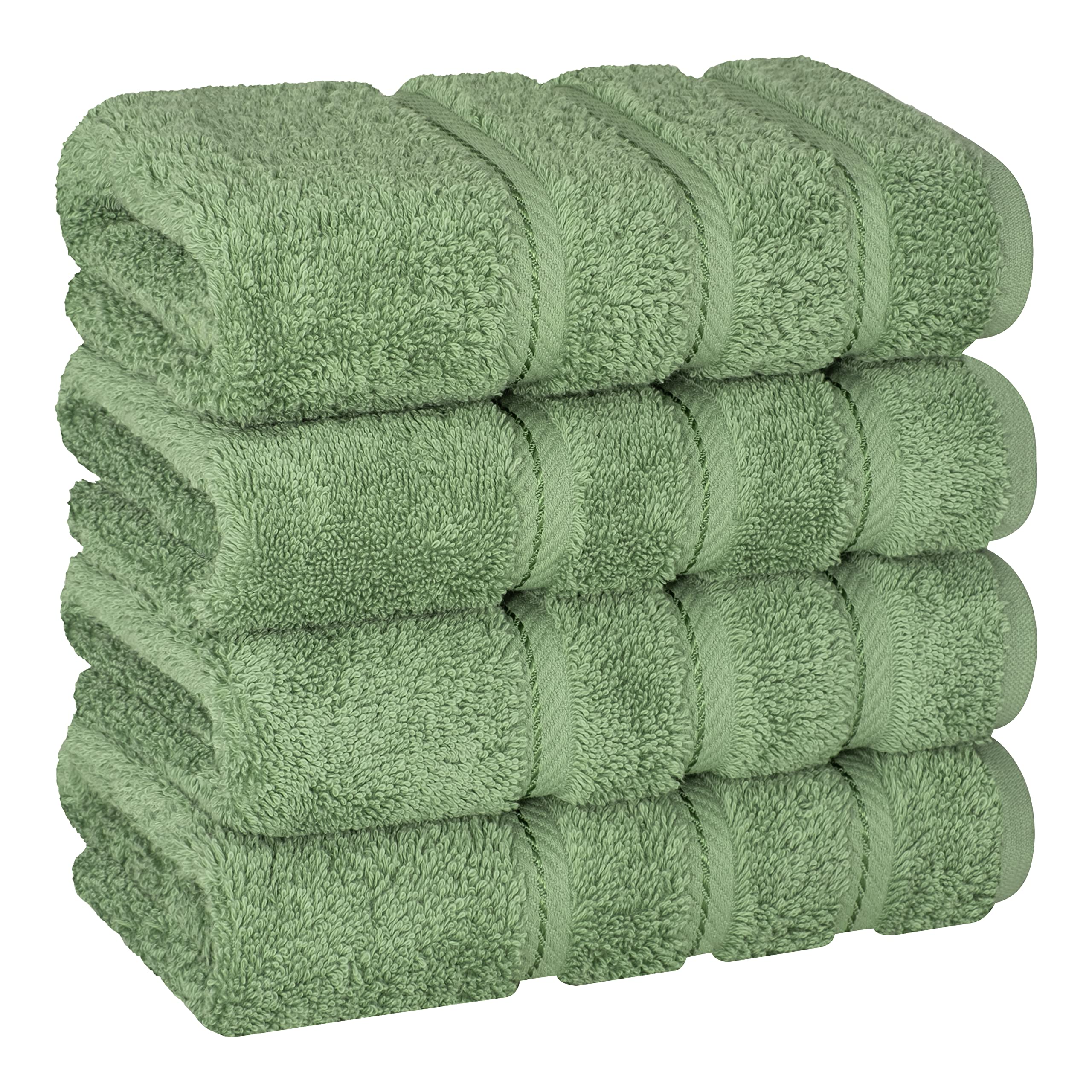American Soft Linen Luxury Hand Towels for Bathroom, 600 GSM 100% Cotton Turkish 4 Piece Hand Towel Set, 600 GSM Hand Face Towels for Kitchen
