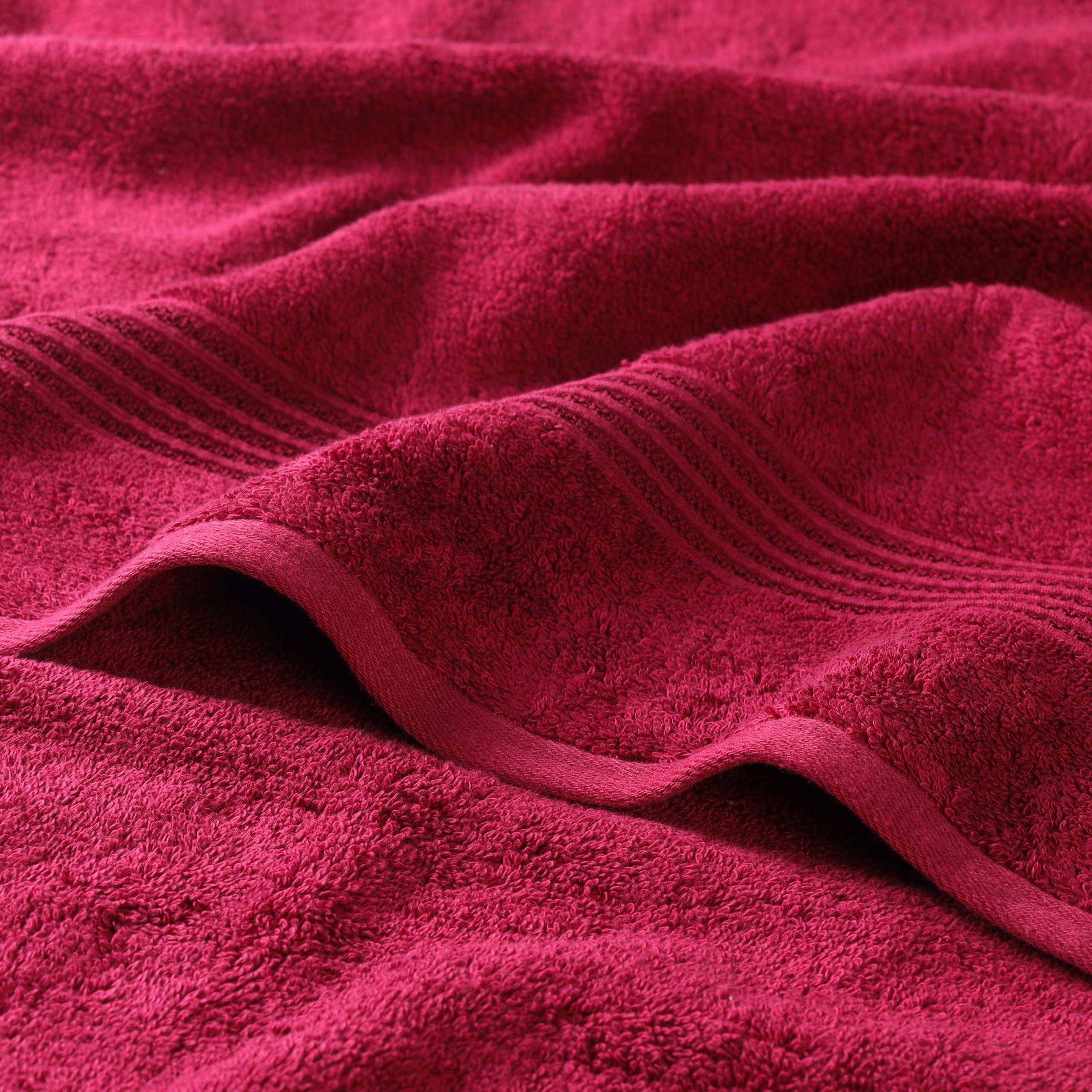 Superior Towel, Cotton, Burgundy, 6PC Set