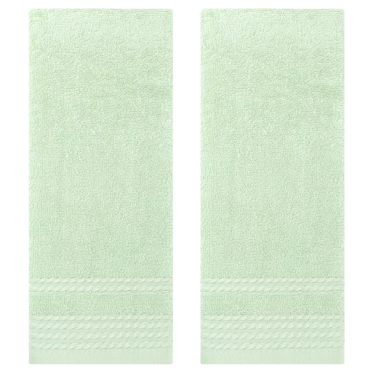 HMETOL Striped Comfort and Quick Drying Hand Towel Set (14 x 30 Inches)