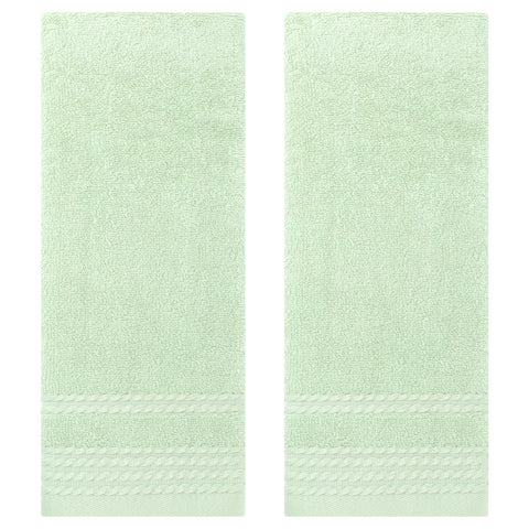 HMETOL Striped Comfort and Quick Drying Hand Towel Set (14 x 30 Inches)
