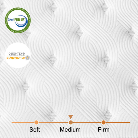 TeQsli Small Double Mattress Memory Foam Pocket Spring Hybrid 120x190x27 cm