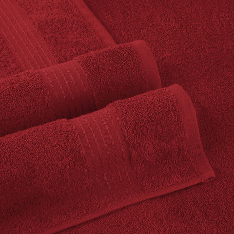 Elegant Comfort Premium Cotton 6-Piece Towel Set, Includes 2 Washcloths, 2 Hand Towels and 2 Bath Towels, 100% Turkish Cotton