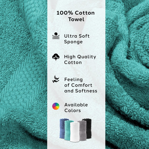 Caleffi 3X Large Bath Towel Set, Size 55x105cm, 100% Cotton - Soft and Absorbent, Face and Daily Use, Shower Towel, Large Towel