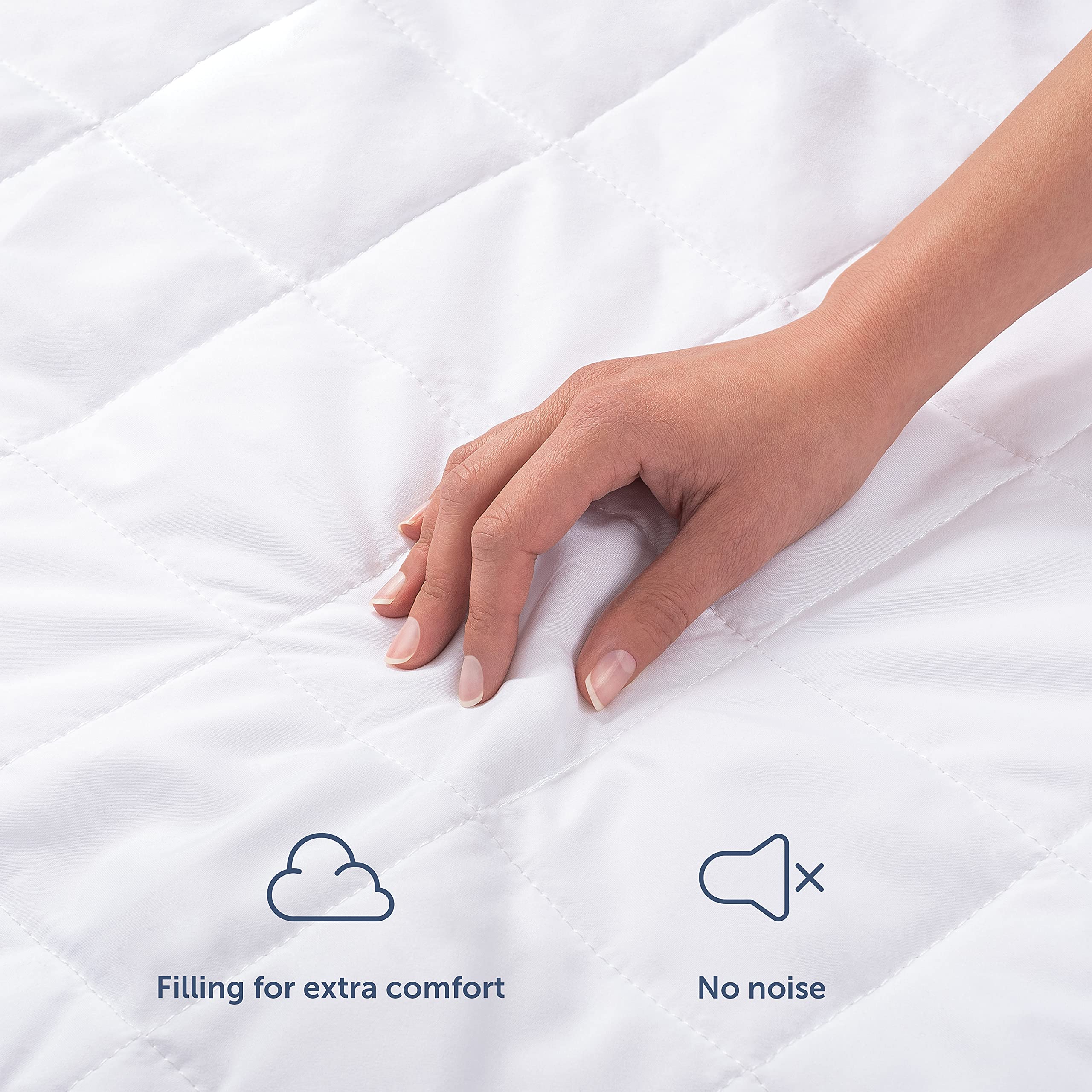Blumtal QUILTED Super King Mattress Protector - Super Soft Padding, Extra Deep Mattress Protector, Protection against Bed Bugs - 180 x 200 x 40 cm