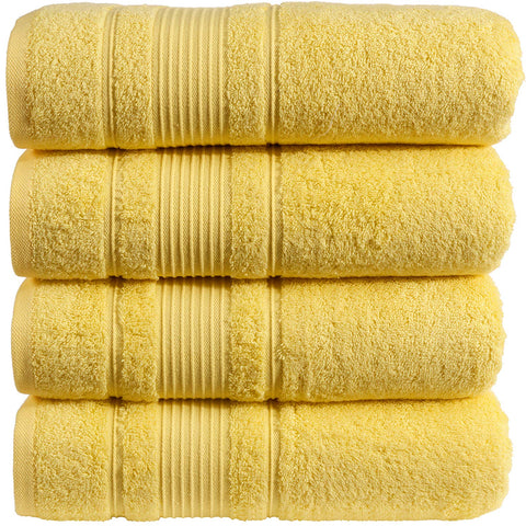 Qute Home 4-Piece Bath Towels Set, 100% Turkish Cotton Premium Quality Towels for Bathroom, Quick Dry Soft and Absorbent Turkish Towel