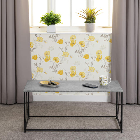 Seconique Athens Rectangular Coffee Table in Concrete Effect